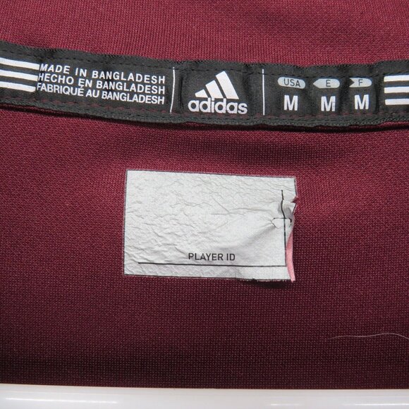 Adidas Jacket Size Medium Mississippi State 1/4 Zip Windbreaker Burgundy Red - Picture 7 of 12